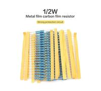 0.5W 1W 2W Metal Film Resistor 1% Assortment Kit 10 22 47 100 1K 3.9K 5.6K 10K 100K 150K 820K ohm Power set of resistors diy NWPNLXEA(0.5W-1K-820K-300pcs)