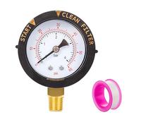 0-60psi Manomètre de Filtre à Eau, Manomètre en Acier Inoxydable Avec Ruban d'Étanchéité Fileté Indicateur de Pression Pompe Piscine Support Inférieur 1/4 NPT Table Test Pression pour Air Eau