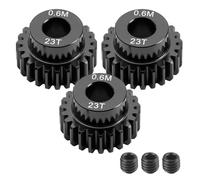 0.6M 23T RC Pinion Gear 5mm Shaft Hardened Steel Motor Gear for Tamiya DT02 DT03 for HSP 1/10 for Brushless RC Car Truck Crawler High Strength Motor Pinion Gears