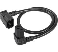 0.6m Down Angle IEC 320 C14 to Down Power Cable C13 Angle,90 Degree C14 Male to C13 Female PDU Power Extension for Monitors,Computers,etc.