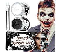0.7 Peinture Pour Le Noir Et Blanc, Peinture De Noir Et Blanc - Kit De Palette De Couleurs Professionnelles Avec Pinceaux - Couleurs Pour La Couverture Totale De La Peau, Kit Pour Vampir