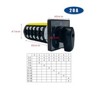 0-7 Position Rotary Cam Switch 20A 5 Poles Changeover Selector Screws Manual Electrical HZ5B-20/5 NWPNLXEA