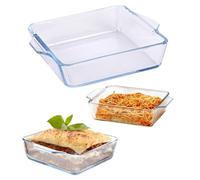 0.8 Litres Cuisson Verre,19,5 * 16,5 * 4,6,Plats À Four,Plat À Gratin En Verre,Plat De Cuisson En Verre,plat A Gratin,Convient Pour Four À Micro-ondes,Four, Réfrigérateur, Lave-vaisselle