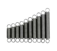 0.8 mm x 12 mm x 100 mm, Ressort de tension avec double crochet en O, ressort d'extension en acier, lot de 10