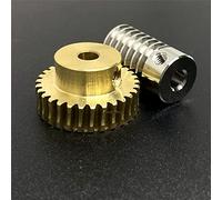 0.8M 304 acier inoxydable vis sans fin en laiton engrenage Turbine ensemble d'engrenages à vis sans fin 1:20/30/40/50/60 dents accessoires industriels 1 ensemble ( Color : Worm 5mm , Size : 40 Teeth--