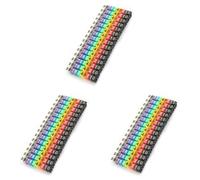 0-9 Clip codé sur les Marqueurs de Fil, étiquette de Numéro de Fil de Tube de Numéro 1,5 Mm2, Marqueur de Cordon Métallique D'identification de Câble en Plastique,