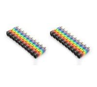 0-9 Clip codé sur les Marqueurs de Fil, étiquette de Numéro de Fil de Tube de Numéro 6 Mm2, Marqueur de Cordon Métallique D'identification de Câble en Plastique,