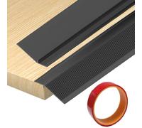 0,9 m x 100 mm - Profilé de transition en aluminium - Compensation de hauteur - Pontage de 8 à 40 mm - Barre de transition - Convient pour seuil d'ouverture de porte - Laminé (noir, 0,9 m x 100 mm)