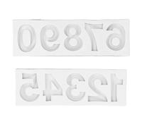 0 9 Numéro Candy Moule Silicone réutilisable Non Stick Résister à haute température pour la décoration de gâteau Chocolate Making Birthday Fête Baby Shower 2 Pack