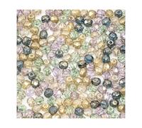 0,9 oz (25g) Lot de 280 perles de verre tchèque à facettes rondes de 4 mm, teintes dorées