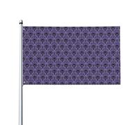 0,9 x 1,5 m - Drapeau décoratif imprimé manoir hanté - Intérieur et extérieur - Convient pour accrocher dans le jardin, le porche ou le salon (mât non inclus)