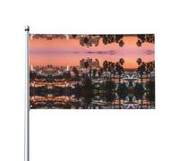 0,9 x 1,5 m - Drapeau décoratif imprimé palmiers de Los Angeles - Intérieur et extérieur - Convient pour accrocher dans le jardin, le porche ou le salon (mât non inclus)