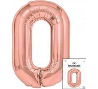0 Ballon en feuille ROSE OR pour fête d'anniversaire 40cm