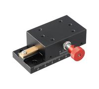 0. Échelle de 01 mm en fibre optique - Correction de mouvement - Scène en queue d'aronde avec support pour laiton CNC anodisé en alliage d'aluminium anodisé axe X - Glissière linéaire - Pignon de 40