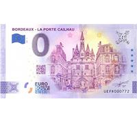 0 Euro Note France 2021 · Bordeaux · La Porte Cailhau · Souvenir zéro € Billet de Banque