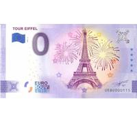 0 Euro Note France · Paris · Tour Eiffel · Souvenir zéro € Billet de Banque