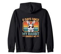 0 Jours Depuis Que Mon Lapin m'a ignoré Lapin Amoureux Sweat à Capuche