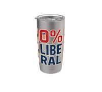 0% libéral - Énoncé zéro pour cent Énoncé conservateur électeur Gobelet isotherme en acier inoxydable double paroi