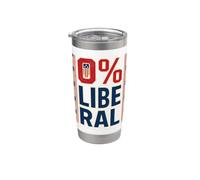 0% libéral - Énoncé zéro pour cent Énoncé conservateur électeur Gobelet isotherme en acier inoxydable double paroi