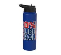 0% libéral - Énoncé zéro pour cent Énoncé conservateur électeur Stainless Steel Insulated Water Bottle
