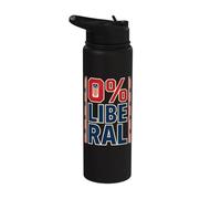 0% libéral - Énoncé zéro pour cent Énoncé conservateur électeur Stainless Steel Insulated Water Bottle