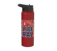 0% libéral - Énoncé zéro pour cent Énoncé conservateur électeur Stainless Steel Insulated Water Bottle