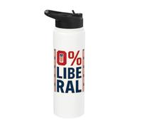 0% libéral - Énoncé zéro pour cent Énoncé conservateur électeur Stainless Steel Insulated Water Bottle