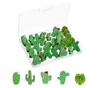 0 Morceaux De Cactus -Pins-Pins, Épingles De Poussées Drôles, Poussoirs Créatifs, Poudre De Cisaillement En Bois, Bulletin -Board -Pushpins