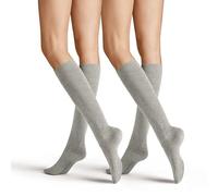 0 ONLY 2-PACK KSD, Chaussettes hautes femme en maille Femme, Silber,