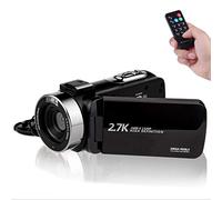 0℃ Outdoor 2,7K Caméscope à Caméra Vidéo Caméra Vloging Rechargeable Zoom Numérique 16x Caméscope FHD 30MP 3" LCD à écran Rotatif avec Télécommande, Enregistrement Pendant la Charge