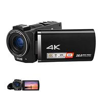 0℃ Outdoor Caméra Vidéo 4K Caméscope Caméra Vidéo en Streaming en Direct avec Un Zoom Optique 100x Tactile IPS 3,5" HD 4K 28MP 24FPS Caméra D'enregistrement Vidéo, Sortie Webcam et Télévision