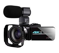 0℃ Outdoor Camescope 4K, avec Zoom Numérique 16x avec Vision Nocturne IR et WiFi, Connexion avec Télescope/lumière LED/Microphone et Autres Accessoires pour Les événements Familiaux,D