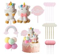 0 Pièces Insert De Gâteau Arc-En-Ciel, Décoration D'anniversaire, Réutilisable, Fille Garçon (Rose)