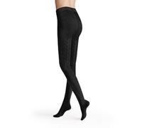 0 WINTER PLAIT SH, Collants tricot femme Femme, Black,