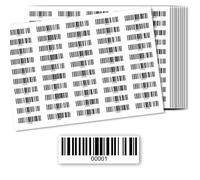 00001-0050001-005000 Lot de 500 étiquettes à codes-barres - Autocollants d'inventaire DGUV - Numérotées 1-500, 501-1000, 1001-1500, 1501-2000 - Code barre électrotechnique 128 autocollants 50 x 17 mm