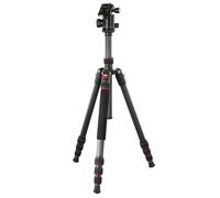 Hama Trépied Appareil Photo 2 en 1 Ramble II Duo (Plaque de Montage Rapide pour Portable, Ultraléger en Carbone, Macrophoto, Monopod ou Tripode, Max. 160 cm, tête sphérique rotative, Sac) Noir