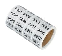 0001-2000 Consecutive Number Stickers PVC Small Self Adhesive Labels for Storage Cabinet Keys Jar Office Home Pour Trier