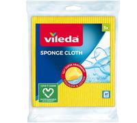 Vileda 142289 éponge Rectangulaire Cellulose, Coton, Fibre Bleu, Rose, Jaune 3 pièce(s)