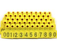 001-1000 for les animaux d'élevage de petite et moyenne taille tels que vaches, génisses, veaux, porcs, chèvres, etc., 1-100/201-300(Yellow,201 300)