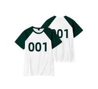 (001,XL)Chemise Squid Game Tshirts Numéro Netflix Kdrama Coréen Seong Gihun 456 218 001