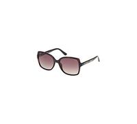 00100 Lunettes de soleil pour femme de forme carrée - Couleur 52F Havane foncé avec verres marron dégradé - Calibre 55
