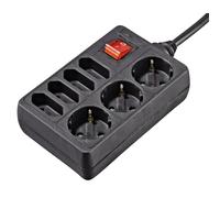 [00108868] Hama Multiprise, 7 prises, avec interrupteur, 1,4 m, noire