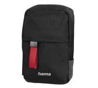Hama Matera 60H Sac pour Appareil Photo - Petit Sac à bandoulière pour Appareil Photo numérique avec Passant pour Le Cou et la Ceinture, Pet recyclé, Noir, Noir, 6,5 x 3 x 11 cm, Fonctionnel