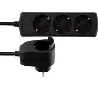 0012312514 SW Rallonge multiprise 3+1x 2m Noir Powersplit