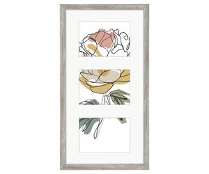 [00175975] Hama Pêle-mêle cadres photo en bois "Copenhague", taupe, 25x55cm (...