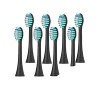 -002, tête de brosse à dents électrique compatible, vide avec cache-poussière et buse remplaçable(8PCS Black)