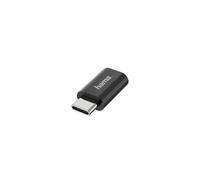 Hama Adaptateur USB 2.0 OTG - USB-C mâle vers Micro-USB femelle - 480 Mbit/s - Noir