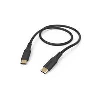 [00201576] Hama Câble de charge "Flexible", USB-C - USB-C, 1,5 m, silicone, noir