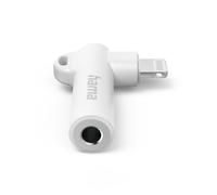 Hama Adaptateur 90° Lightning - 3.5 mm Jack, Blanc