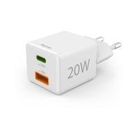 Hama Chargeur 20W USB‑C rapide PD+QC 3.0 1xUSB‑C/1xUSB‑A Compatible iPhone Samsung MacBook Blanc